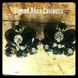 Vintage Designer Alice Caviness Earrings Clip - image 1